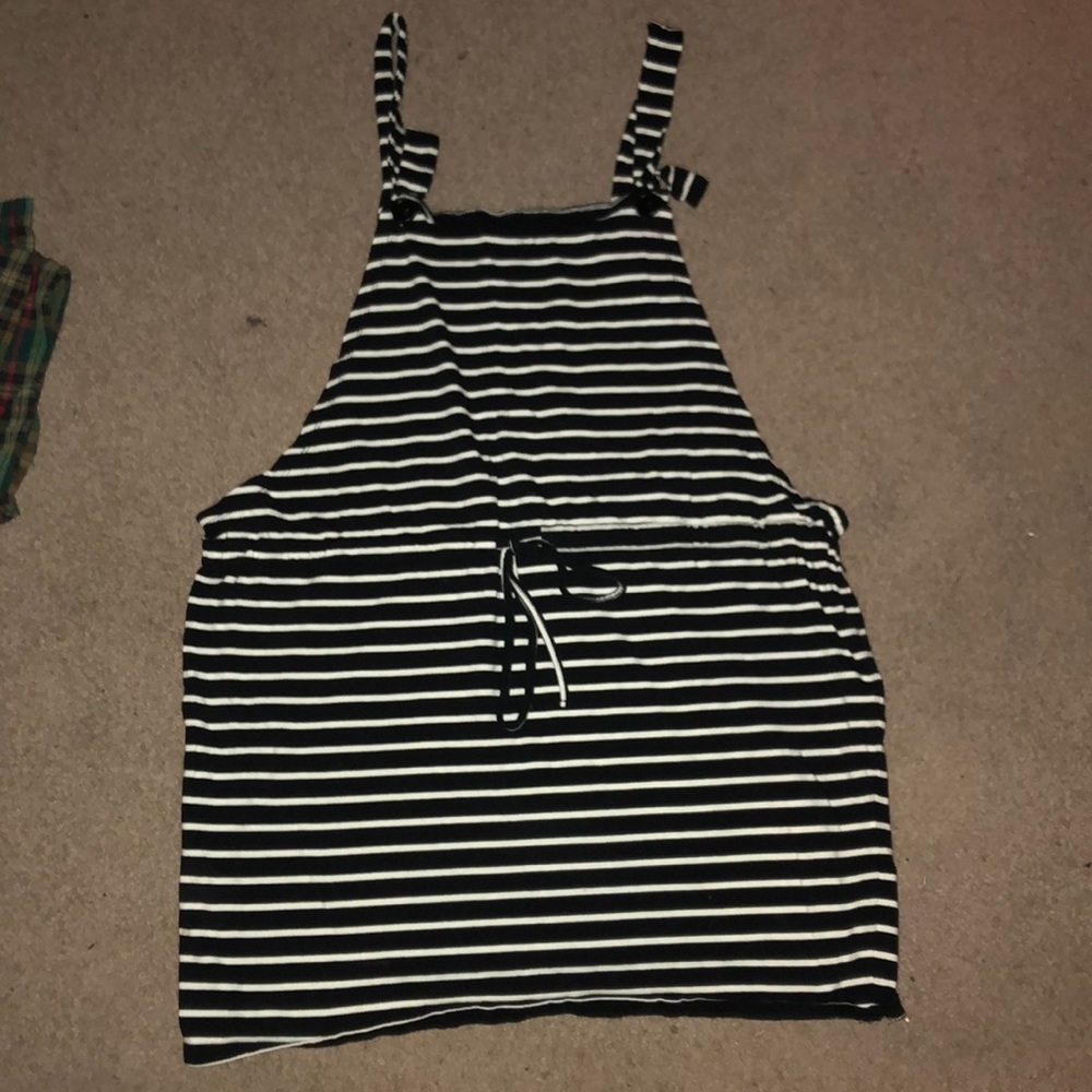 Drawstring overall dress